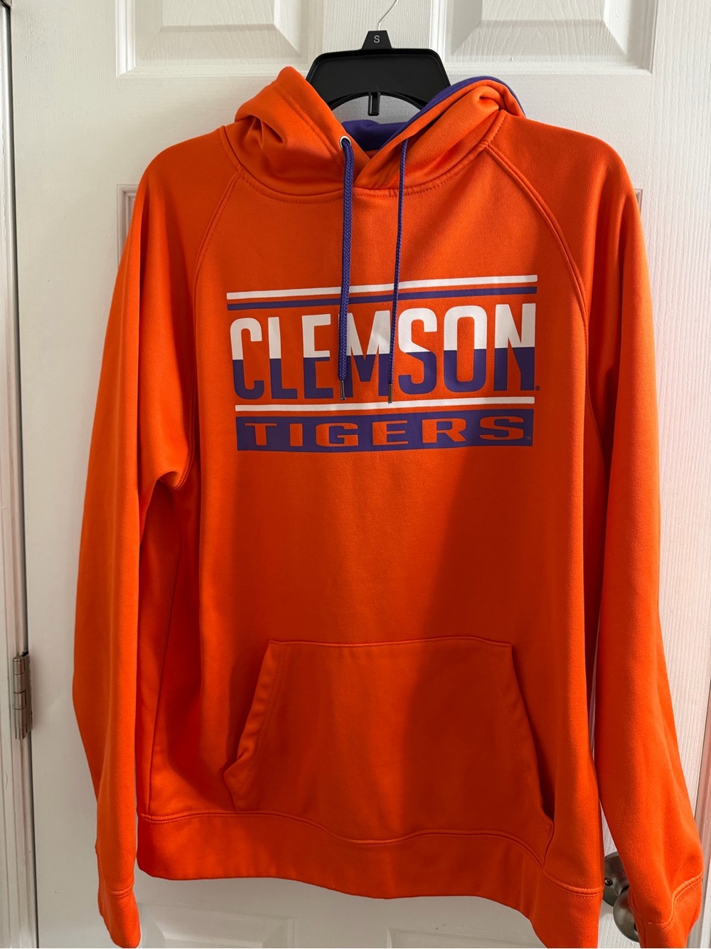 Clemson Tigers Orange Hooded Pullover Sweatshirt Medium M